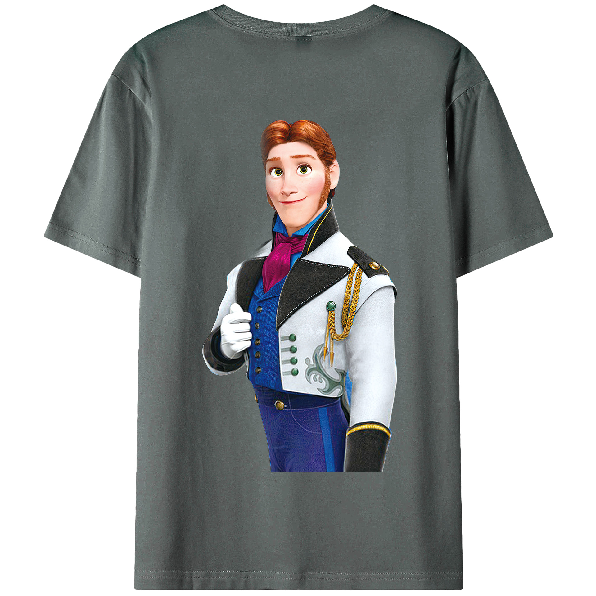 （画像用） アナと雪の女王 アンナ エルサ Frozen Anna Elsa 綿100％半袖Tシャツ（背面プリント）